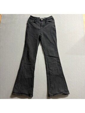 Refuge Denim Austin Flare Jeans Womens Size 5 Black High Rise Stretch Bell